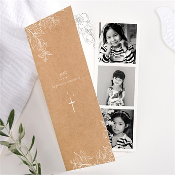 Faire-part communion illuminations photomaton