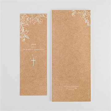 Faire-part communion illuminations photomaton - Dos du faire-part