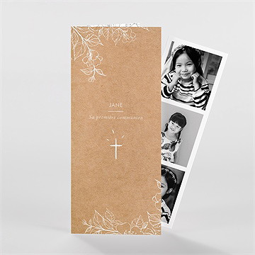 Faire-part communion illuminations photomaton - Vue d'ensemble