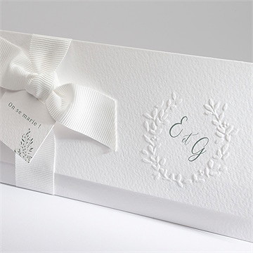 Faire-part mariage elégante poésie pochette - Détail du faire-part