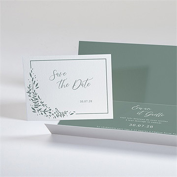 Faire-part mariage elégante poésie pochette - Intérieur du faire-part