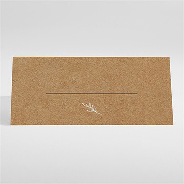 Marque-place mariage kraft champêtre - Dos du marque-place