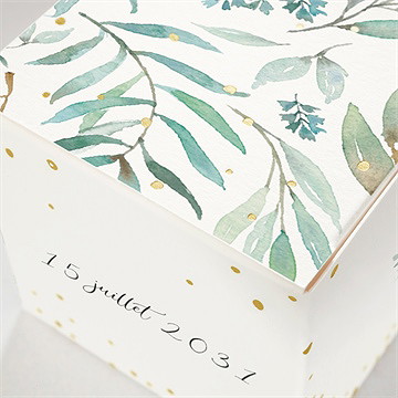 Boîte de dragées mariage délicat dorure - Marquage à chaud OR