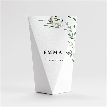 Boîte de dragées communion belle simplicité étui - Dos de la boîte