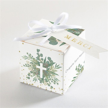 Boîte de dragées communion en grâce dorure