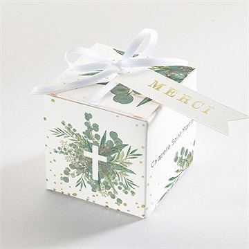 Boîte de dragées communion en grâce dorure