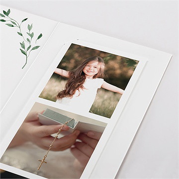 Faire-part communion belle simplicité photomaton - Intérieur du faire-part