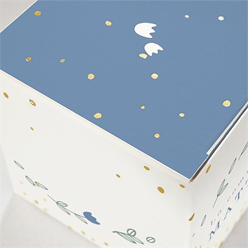 Boîte de dragées communion tendre profil dorure - Détail de la boîte