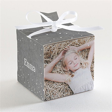 Boîte de dragées communion communion et symboles dorure - Dos de la boîte