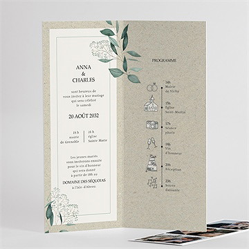 Faire-part mariage intimité photomaton - Intérieur du faire-part 2