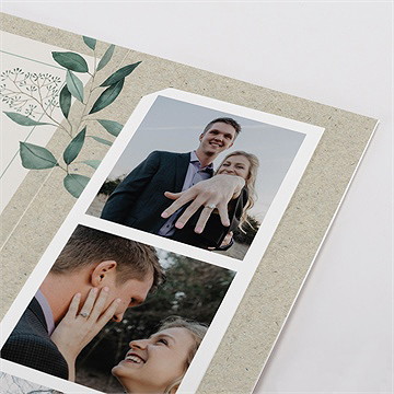 Faire-part mariage intimité photomaton - Détail du faire-part