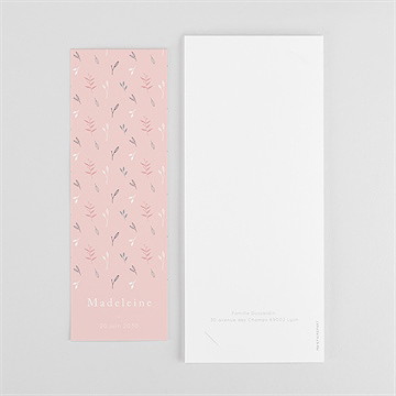 Faire-part naissance graine de fille photomaton - Dos du faire-part