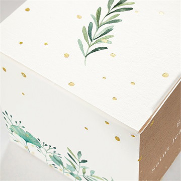 Boîte de dragées mariage let our love grow ! dorure - Marquage à chaud OR