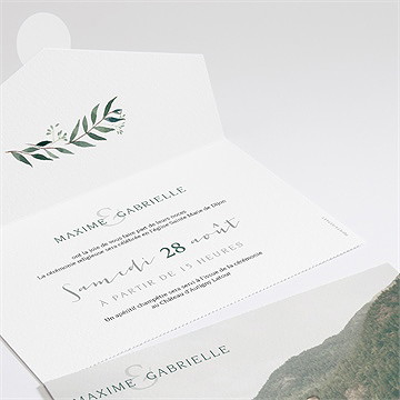 Faire-part mariage douceur du pinceau enveloppe - Détail du faire-part