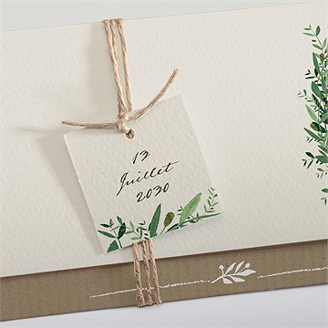 Faire-part mariage ronde de bonheur pochette - Détail du faire-part