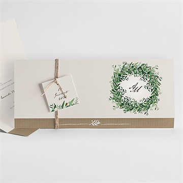 Faire-part mariage ronde de bonheur pochette - Faire-part entier