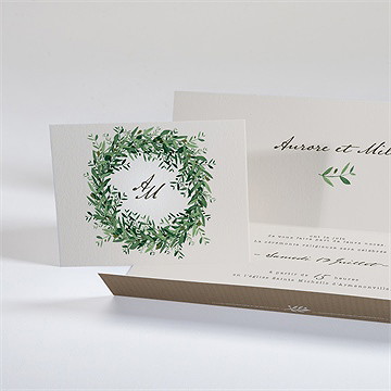 Faire-part mariage ronde de bonheur pochette - Intérieur du faire-part