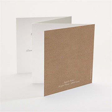 Faire-part naissance symbiose accordéon - Dos du faire-part