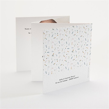 Faire-part naissance bracelet love accordéon - Dos du faire-part