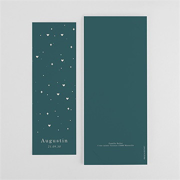 Faire-part naissance douce empreinte photomaton - Dos du faire-part