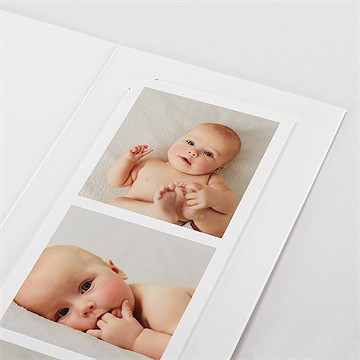 Faire-part naissance douce empreinte photomaton - Détail du faire-part