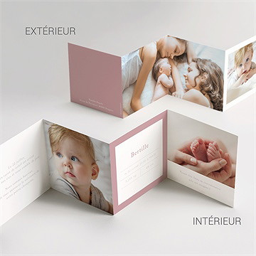 Faire-part naissance cultivons le bonheur accordéon - Intérieur du faire-part