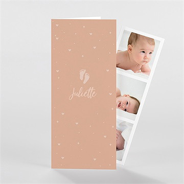 Faire-part naissance ses petits petons photomaton