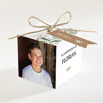 Boîte de dragées confirmation salut des ames