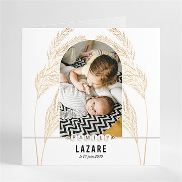 Faire-part naissance belle alcôve carré plié