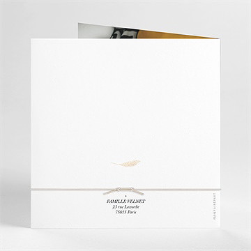 Faire-part naissance belle alcôve carré plié - Intérieur du faire-part
