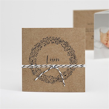 Faire-part naissance tendre secret accordéon