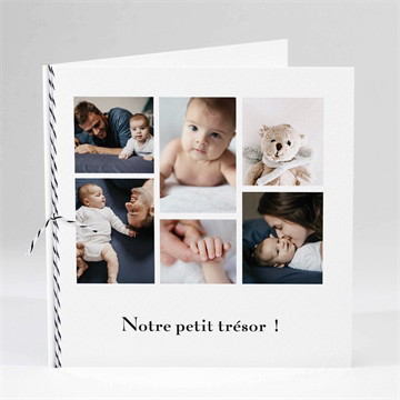 Faire-part naissance instants carré plié