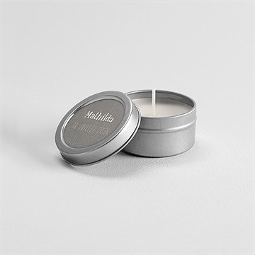 Bougie naissance touche vintage - argent - Mise en situation