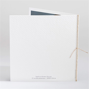 Faire-part naissance petit tipi carré plié - Dos du faire-part