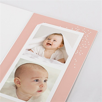 Faire-part de baptême lapin baptême photomaton - Détail du faire-part