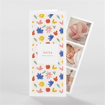 Faire-part naissance nos beaux jours photomaton