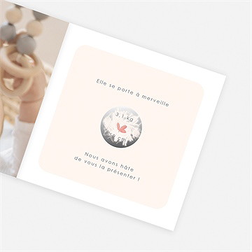 Faire-part naissance nos beaux jours accordéon - vue zoomée