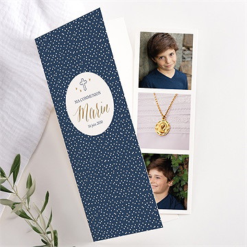 Faire-part communion relief photomaton