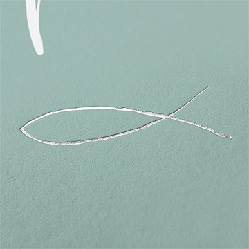 Faire-part de baptême jeu de mots dorure - Détail du faire-part