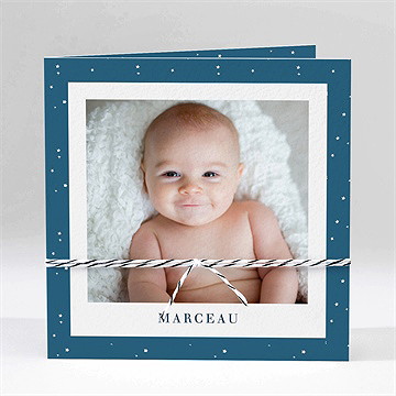 Faire-part naissance cadre chic et élégant plié