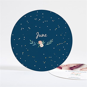 Faire-part naissance belle photo dorure