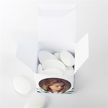 Boîte de dragées confirmation a l'ombre de l'olivier - Intérieur de la boîte