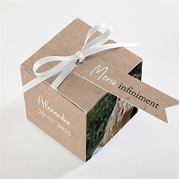 Boîte de dragées confirmation puissance - Dessus de la boîte