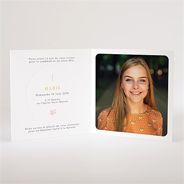 Faire-part confirmation ma foi - Intérieur du faire-part