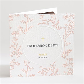 Faire-part profession de foi toile de jouy