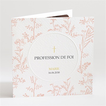 Faire-part profession de foi toile de jouy