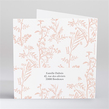 Faire-part profession de foi toile de jouy - Dos du faire-part