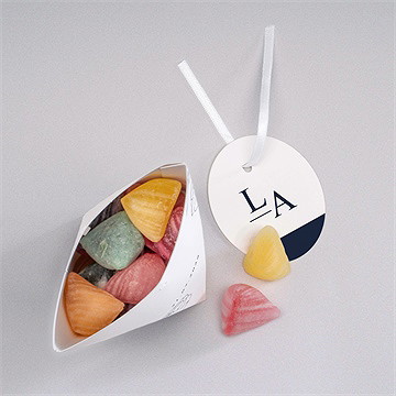 Boîte surprise mariage chic et moderne - Intérieur de la boîte