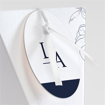 Boîte de dragées mariage chic et moderne étui - Détail de la boîte