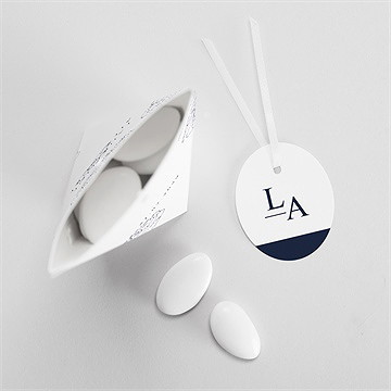 Boîte de dragées mariage chic et moderne étui - Intérieur de la boîte